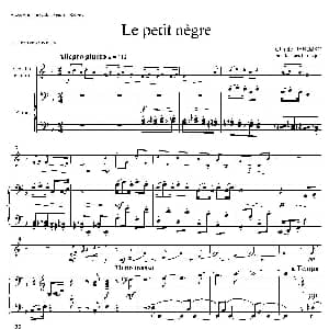 萨克斯谱 | 小黑人 中音萨克斯 钢琴伴奏 德彪西