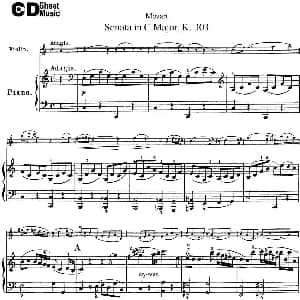 小提琴谱 | Violin Sonata in C Major K.303 小提琴 钢琴伴奏