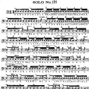 美国军鼓 SOLO No.131 135 爵士鼓谱