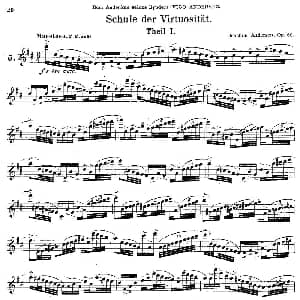 长笛曲谱 | Schule der Virtuosität. Op. 60 5 丹麦 安德森