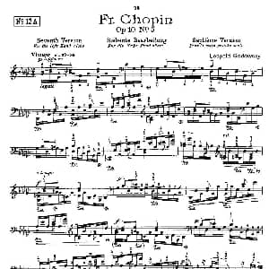 肖邦 练习曲 Fr.Chopin Op.10 No5 7 钢琴谱 Godowsky改编