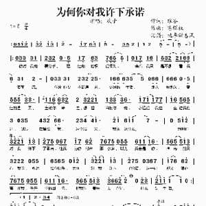 为何你对我许下承诺_歌谱投稿_词曲:维谷 陈辉权