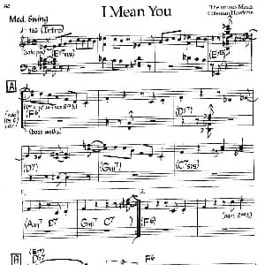 I Mean You 钢琴谱
