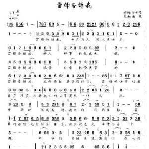 雷锋告诉我_民歌简谱_词曲:田井军 南风