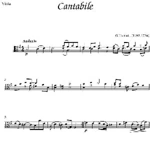 Cantabile 中提琴分谱 G.Tartini