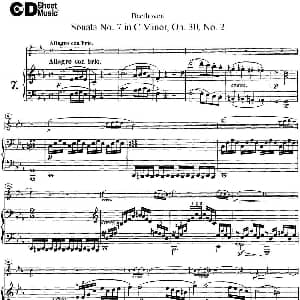 小提琴谱 | Violin Sonata No.7 in C Minor Op.30 No.2 小提琴 钢琴伴奏