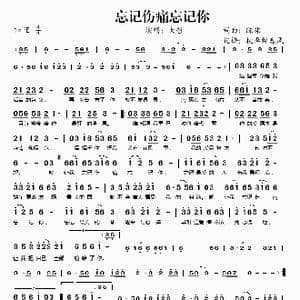 忘记伤痛忘记你_歌谱投稿_词曲:陈伟 陈伟