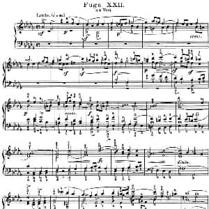 巴赫 平均律钢琴曲集 第一卷 之赋格曲 钢琴谱 巴赫