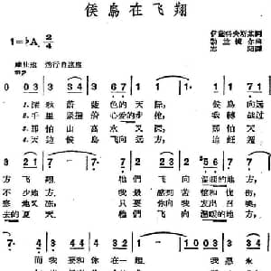 候鸟在飞翔 前苏联 _外国歌谱_词曲:伊萨科夫斯基词 志阳译 勃兰捷尔