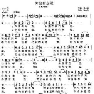 你没有走远_民歌简谱_词曲:汪小林 衣一衣