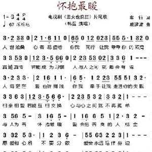 怀抱最暖_歌谱投稿_词曲:车行 戚建波