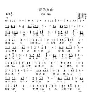 爱的方向_歌曲简谱_词曲:笑红尘 前世