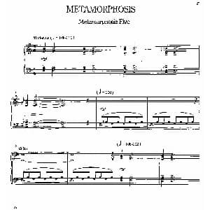Metamorphosis 钢琴谱 菲利普 格拉斯 Philip Glass