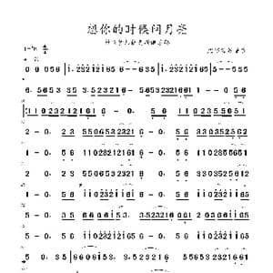 想你的时候问月亮_歌曲简谱