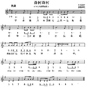 森柯森柯 印尼 _外国歌谱_词曲: 薛范 译配