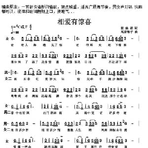 相爱有惊喜_通俗唱法乐谱_词曲:裴焕君 高音敏子