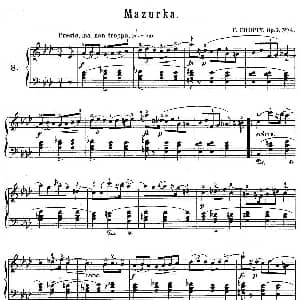 Mazurkas Op.7 钢琴谱 肖邦 chopin