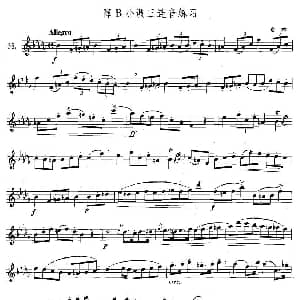 萨克斯谱 | 萨克斯练习曲合集 4—38 降B小调三连音练习 费林
