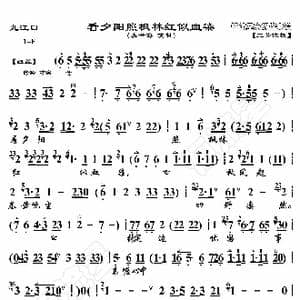 九江口 看夕阳照枫林红似血染_歌曲简谱_词曲:暂无 恒流星制谱