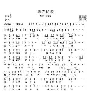 未完的爱_歌曲简谱_词曲:向雪怀 钟庆峰