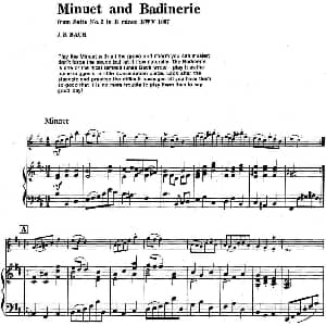 小提琴谱 | Minuet and Badinerie Suite No.2 in B minor BWV 1067 小提琴 钢琴伴奏 巴赫