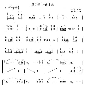 古筝谱 | 只为盘花妹才来 黄梅改编版