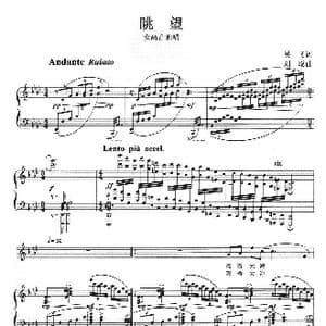 眺望_歌曲简谱_词曲:吴飞 刘聪