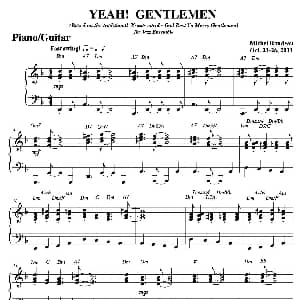 YEAH! GENTLEMEN 钢琴 吉他分谱