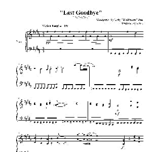 Last Goodbye 钢琴谱