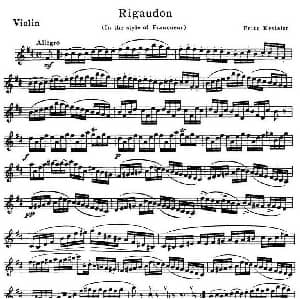 小提琴谱 | Rigaudon 里戈顿舞曲