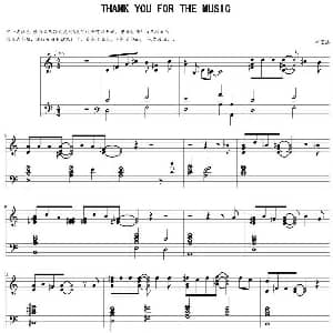 Thank you for the music 钢琴谱