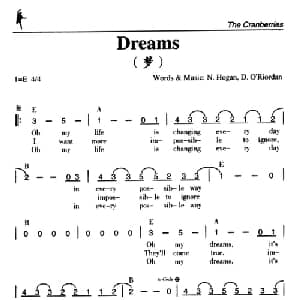 Dreams_外国歌谱