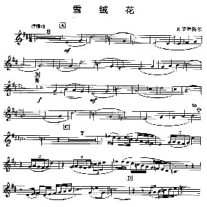 萨克斯谱 | 雪绒花 R 罗德格尔 作曲 R 罗德格尔
