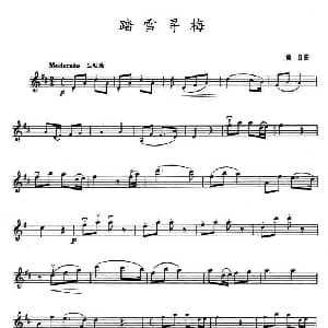 小提琴谱 | 踏雪寻梅 黄自