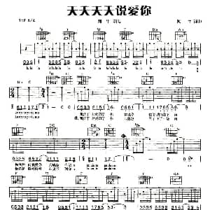 天天天天说爱你 吉他谱 阿牛 阿牛 阿牛