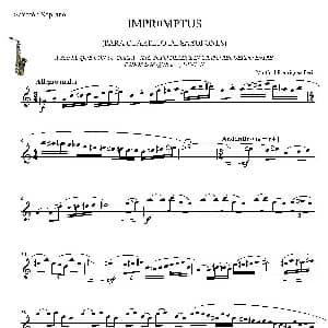 萨克斯谱 | IMPROMTUS 高音萨克斯分谱