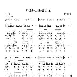寻访微山湖微山岛_歌曲简谱_词曲:臧辉先 向邦瑜