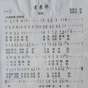 老来伴_歌曲简谱_词曲:张宪江 刘祚志