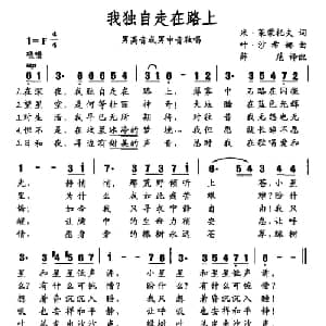 我独自走在路上_外国歌谱_词曲:米 莱蒙托夫 叶 沙希娜