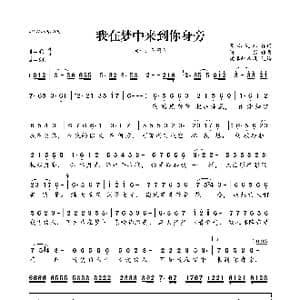 我在梦中来到你身旁_歌曲简谱_词曲:高山流水 阿影
