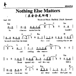Nothing Else Matters_外国歌谱