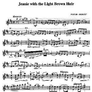 小提琴谱 | Jeanie with the Light Brown Hair 浅棕色头发的珍妮 PROKOFIEFF HEIFETZ 普罗科菲耶夫 海菲茨