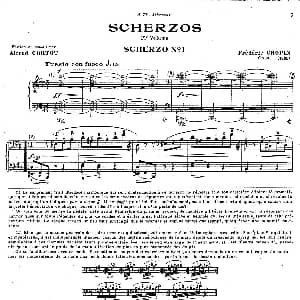 Scherzo No.1 in b Minor Op.20 钢琴谱 肖邦 chopin