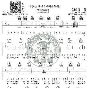 遥远的你 吉他谱C调精华版 221小伙伴 高音教编配_歌谱投稿