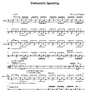 Universally Speaking 鼓谱