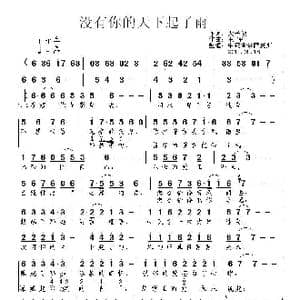 没有你的天下起了雨_歌曲简谱_词曲:天子俊 王军