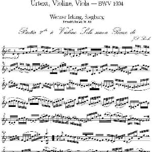 小提琴谱 | Bach Sonata BWV1004 无伴奏小提琴组曲 巴赫