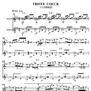 TRISTE COEUR 吉他谱