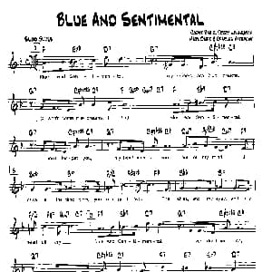 BLUE AND SENTIMENTAL 降B爵士乐谱
