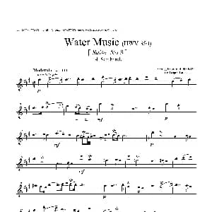 萨克斯谱 | Water Music HWV.350 No.3 第一高音萨克斯